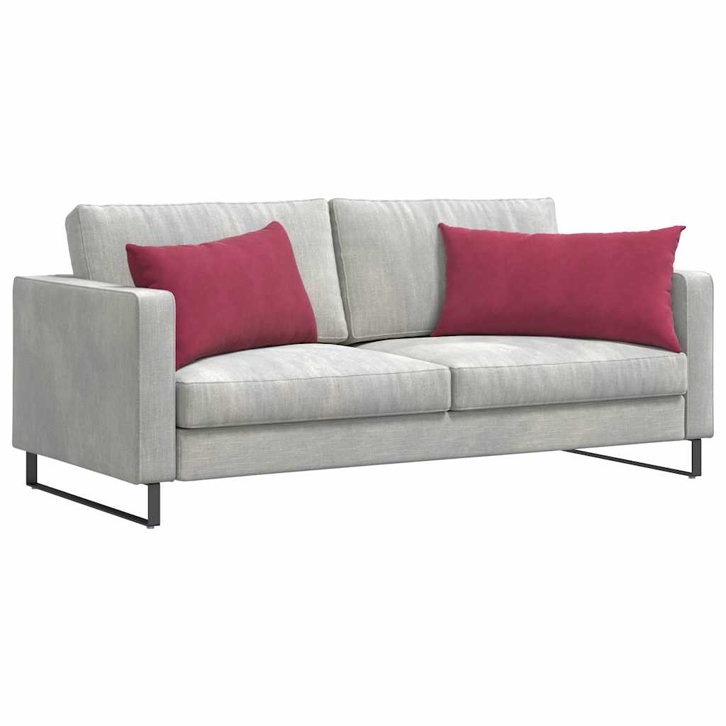 Kanapé párnák 2 pcs Bordó 80 x 40 cm Bársonyos szövet