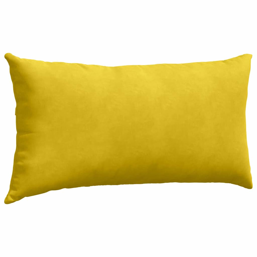 Kanapé párnák 2 pcs Sárga 80 x 40 cm Bársonyos szövet