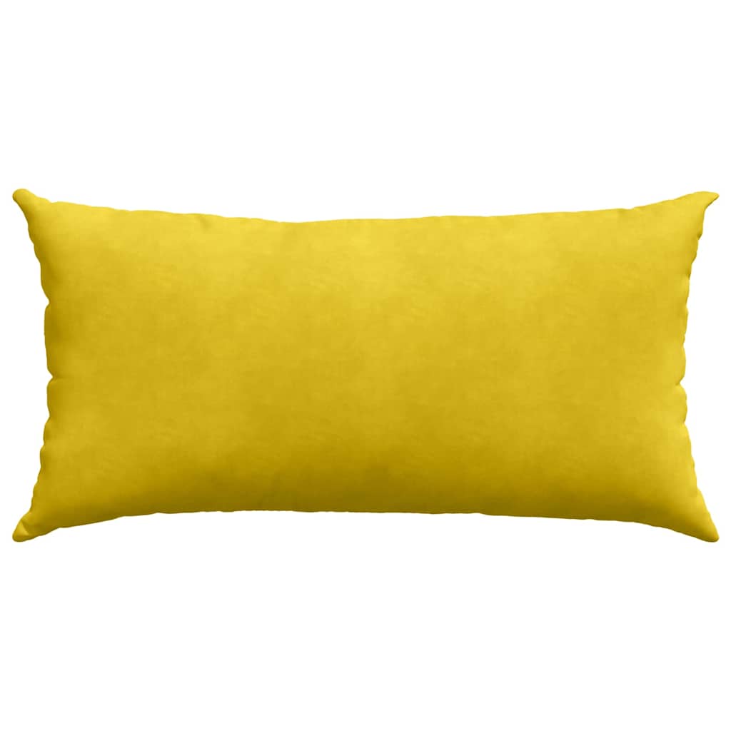 Kanapé párnák 2 pcs Sárga 80 x 40 cm Bársonyos szövet