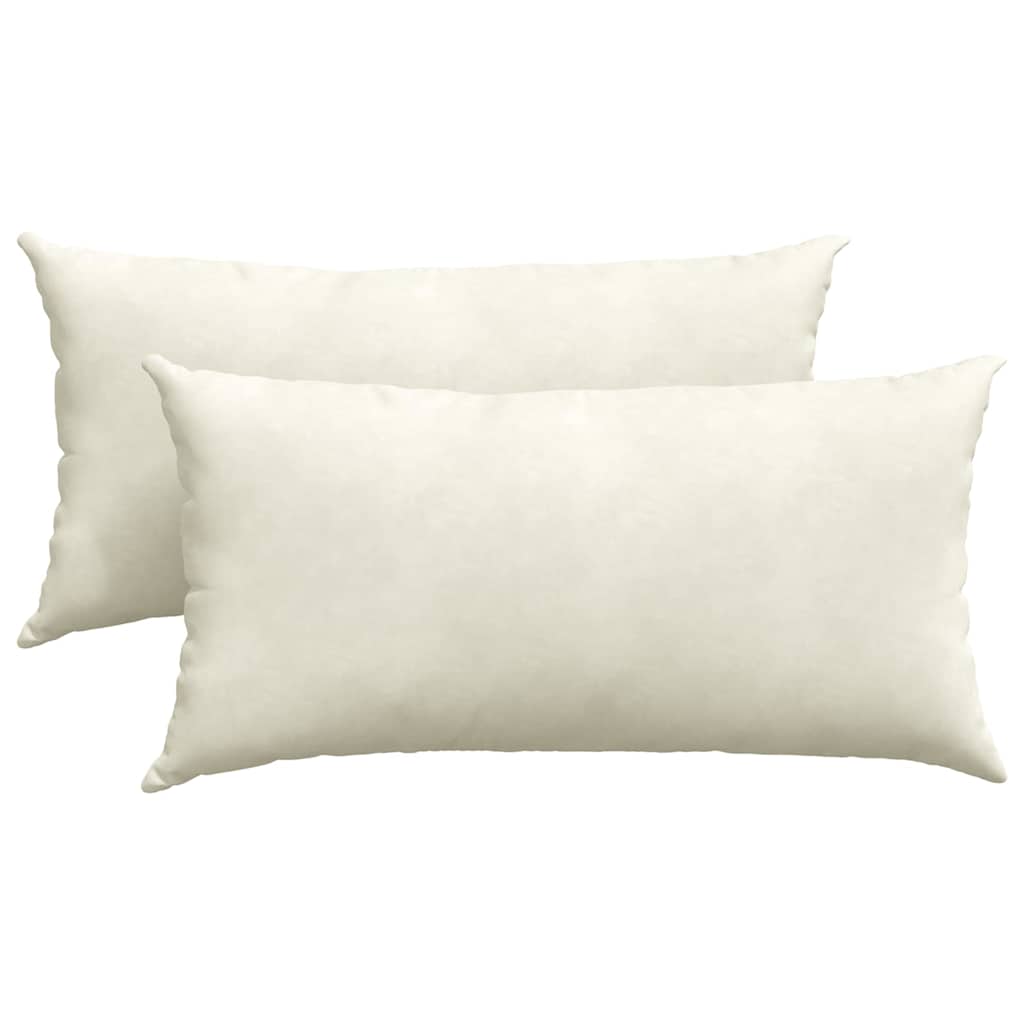 Kanapé párnák 2 pcs Krém 80 x 40 cm Bársonyos szövet