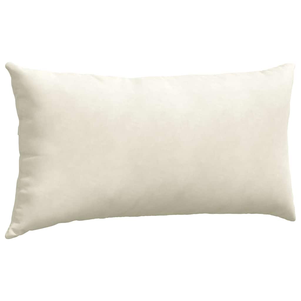 Kanapé párnák 2 pcs Krém 80 x 40 cm Bársonyos szövet