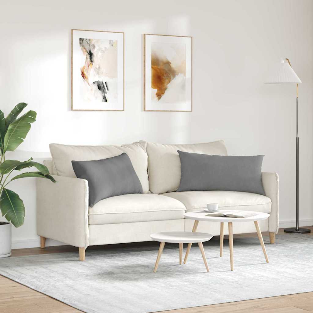 Kanapé párnák 2 pcs Sötétszürke 80 x 40 cm szövet