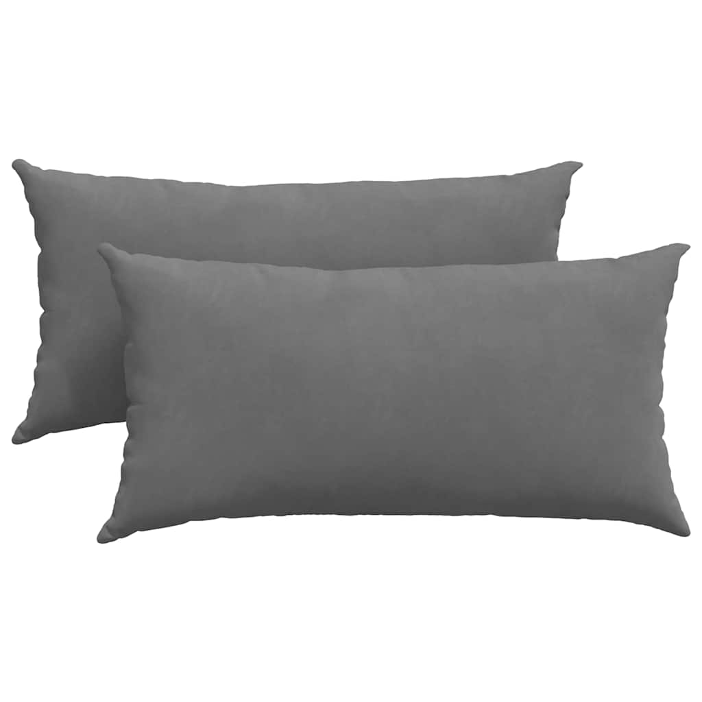 Kanapé párnák 2 pcs Sötétszürke 80 x 40 cm szövet