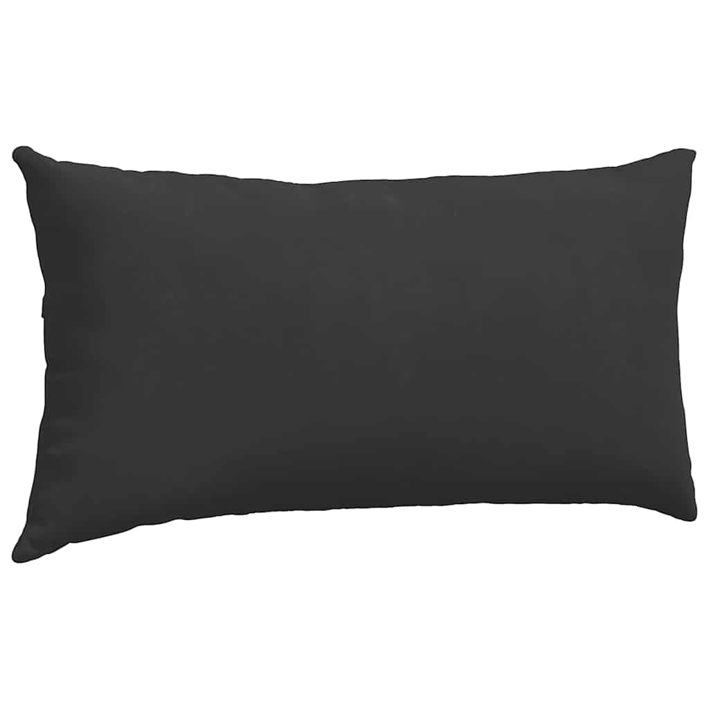 Kanapé párnák 2 pcs Fekete 80 x 40 cm szövet