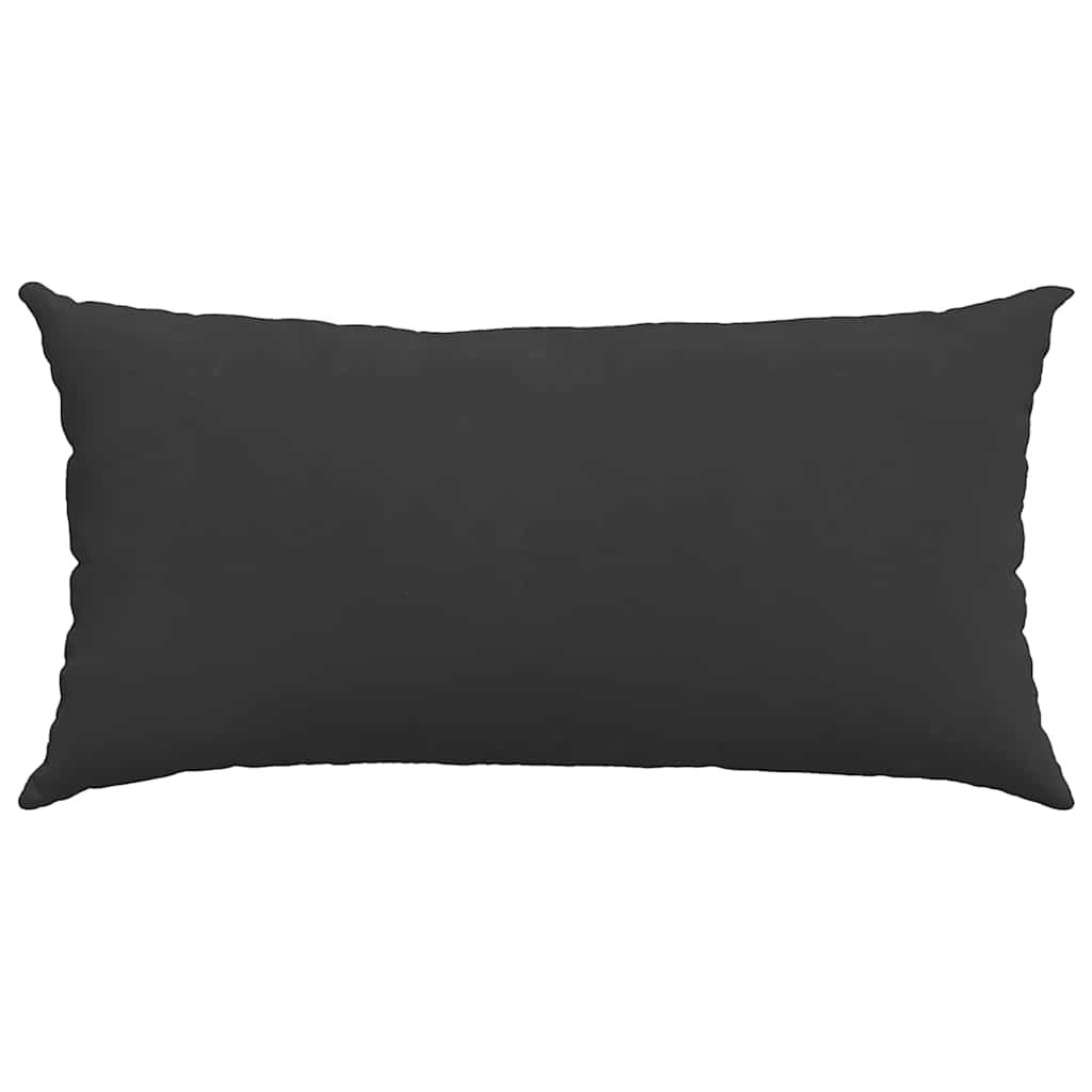 Kanapé párnák 2 pcs Fekete 80 x 40 cm szövet