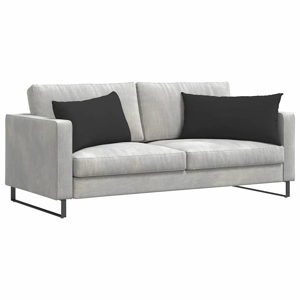 Kanapé párnák 2 pcs Fekete 80 x 40 cm szövet