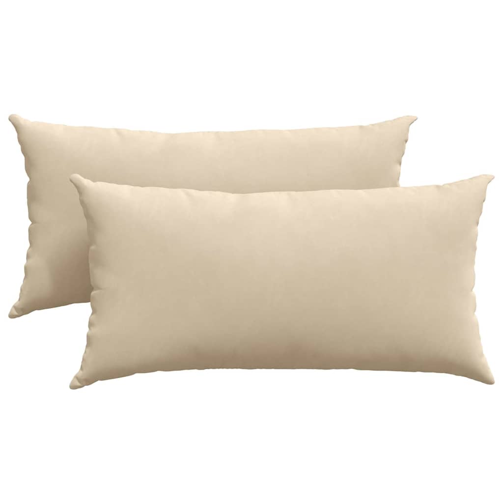 Kanapé párnák 2 pcs Krém 80 x 40 cm szövet
