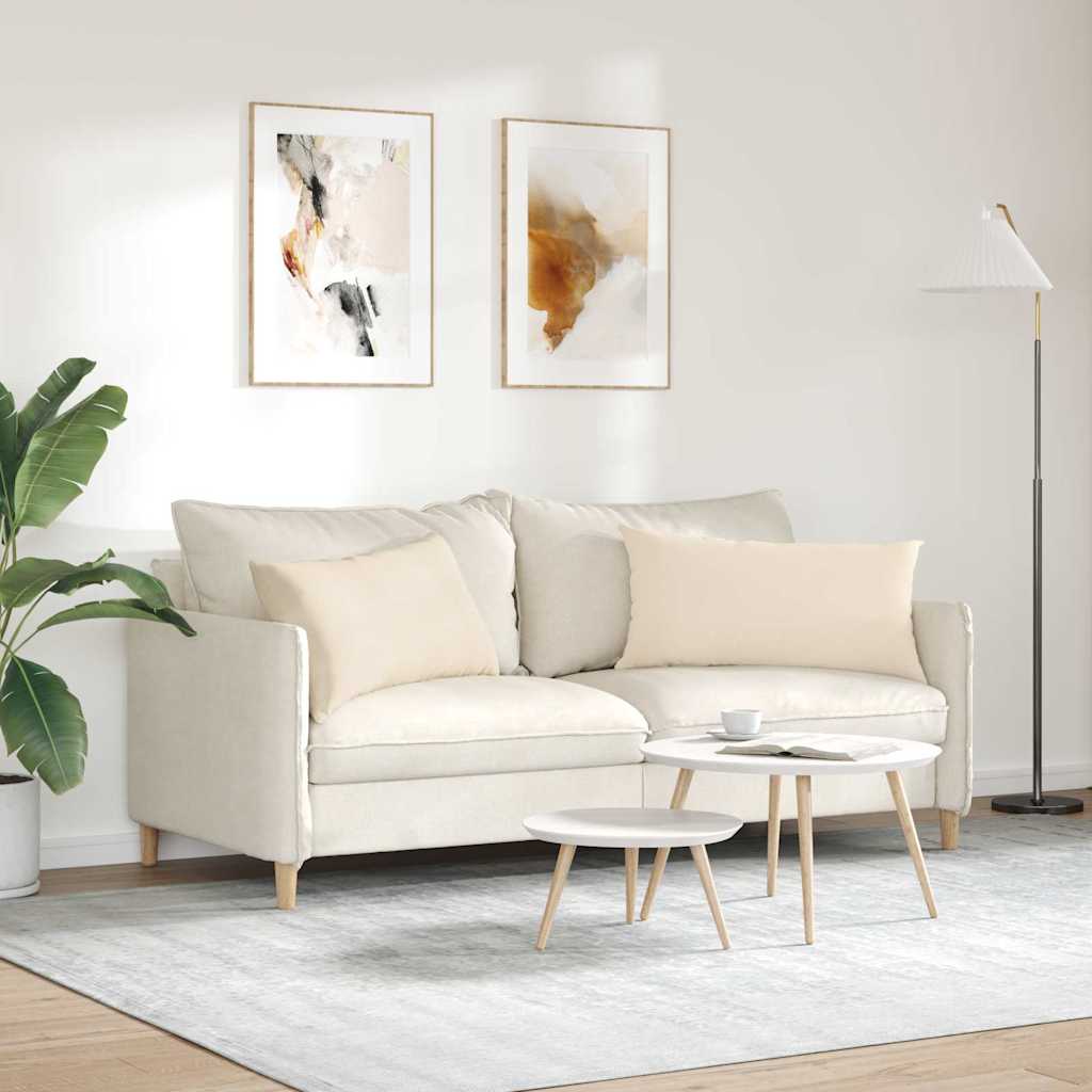 Kanapé párnák 2 pcs Bézs 80 x 40 cm szövet