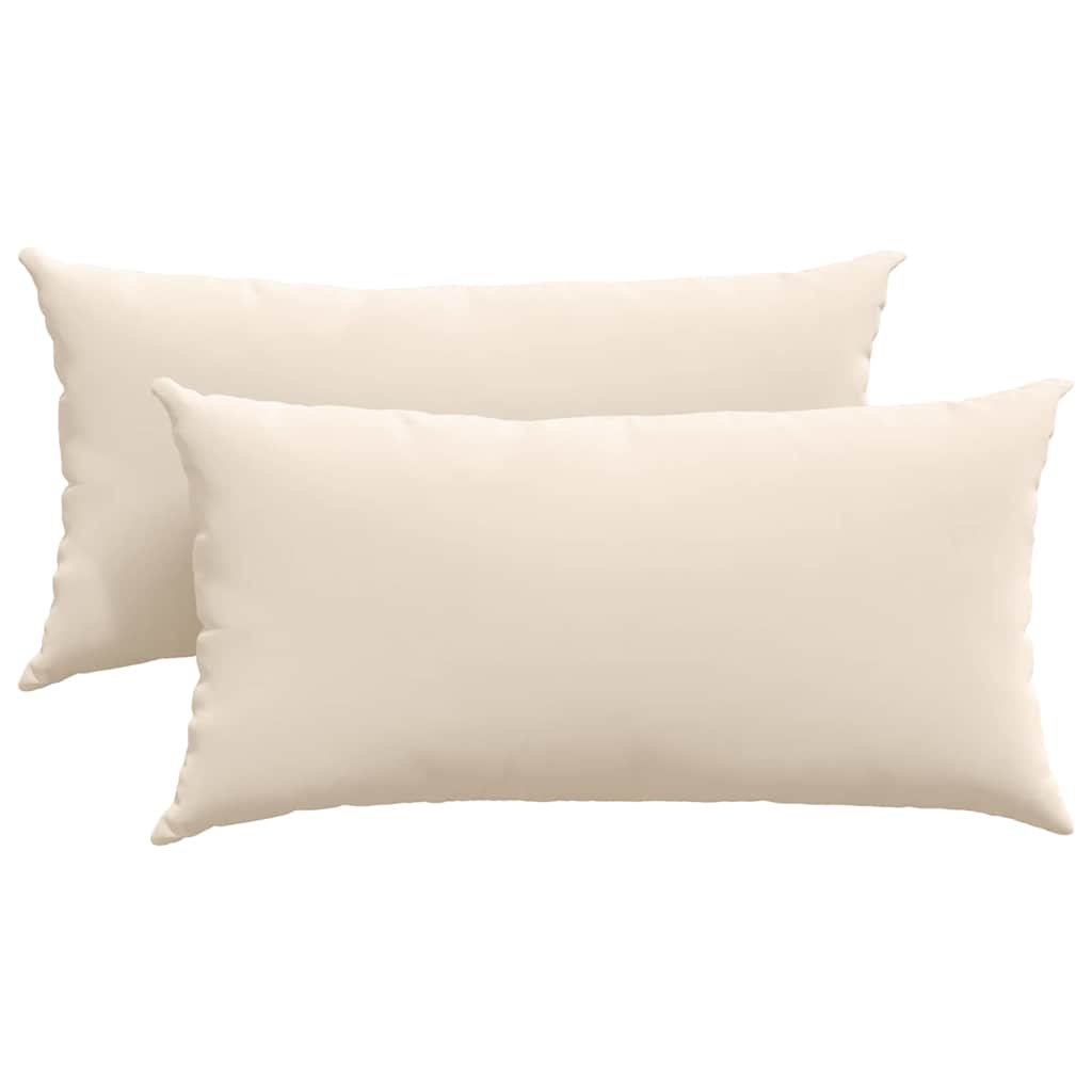 Kanapé párnák 2 pcs Bézs 80 x 40 cm szövet