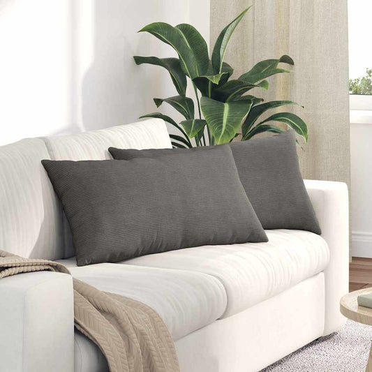 Kanapé párnák 2 pcs Világosszürke 80 x 40 cm Bársonyos szövet