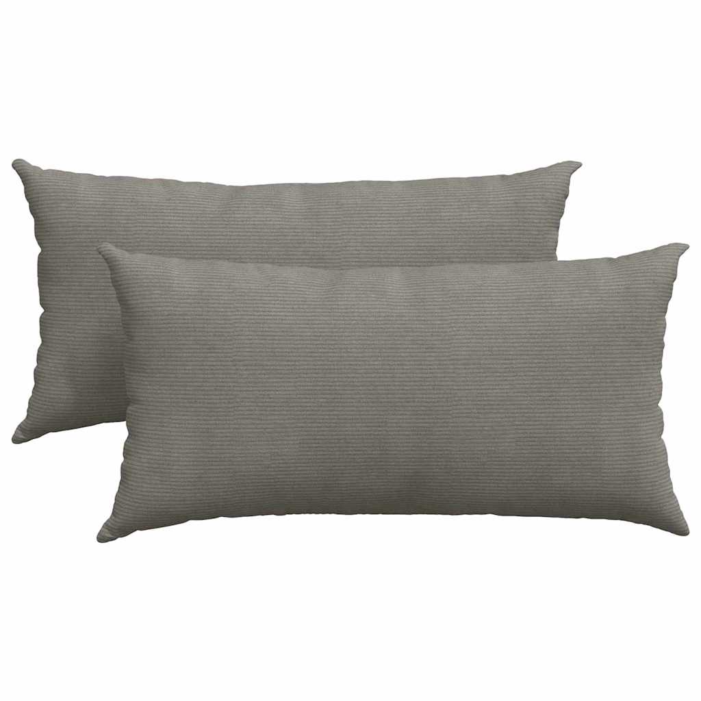 Kanapé párnák 2 pcs Világosszürke 80 x 40 cm Bársonyos szövet