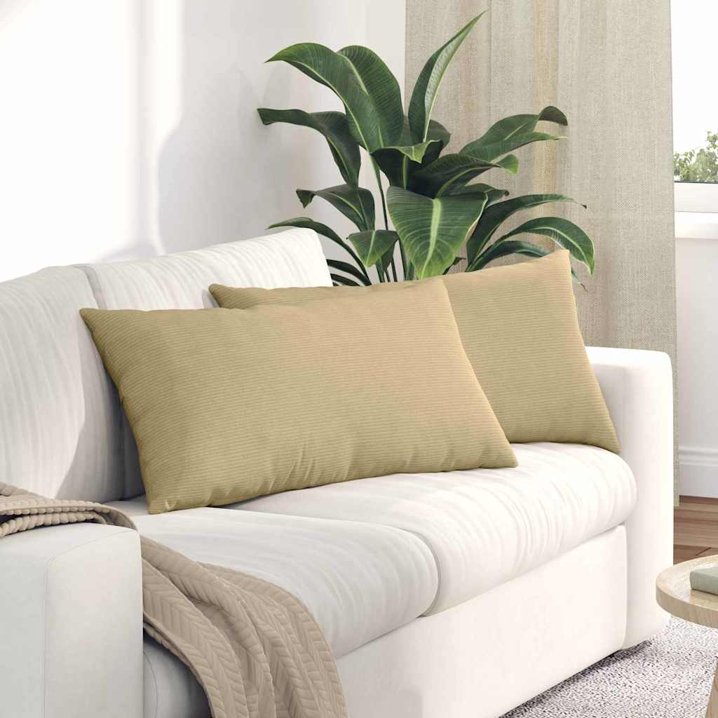 Kanapé párnák 2 pcs Szürke zöld 80 x 40 cm Bársonyos szövet
