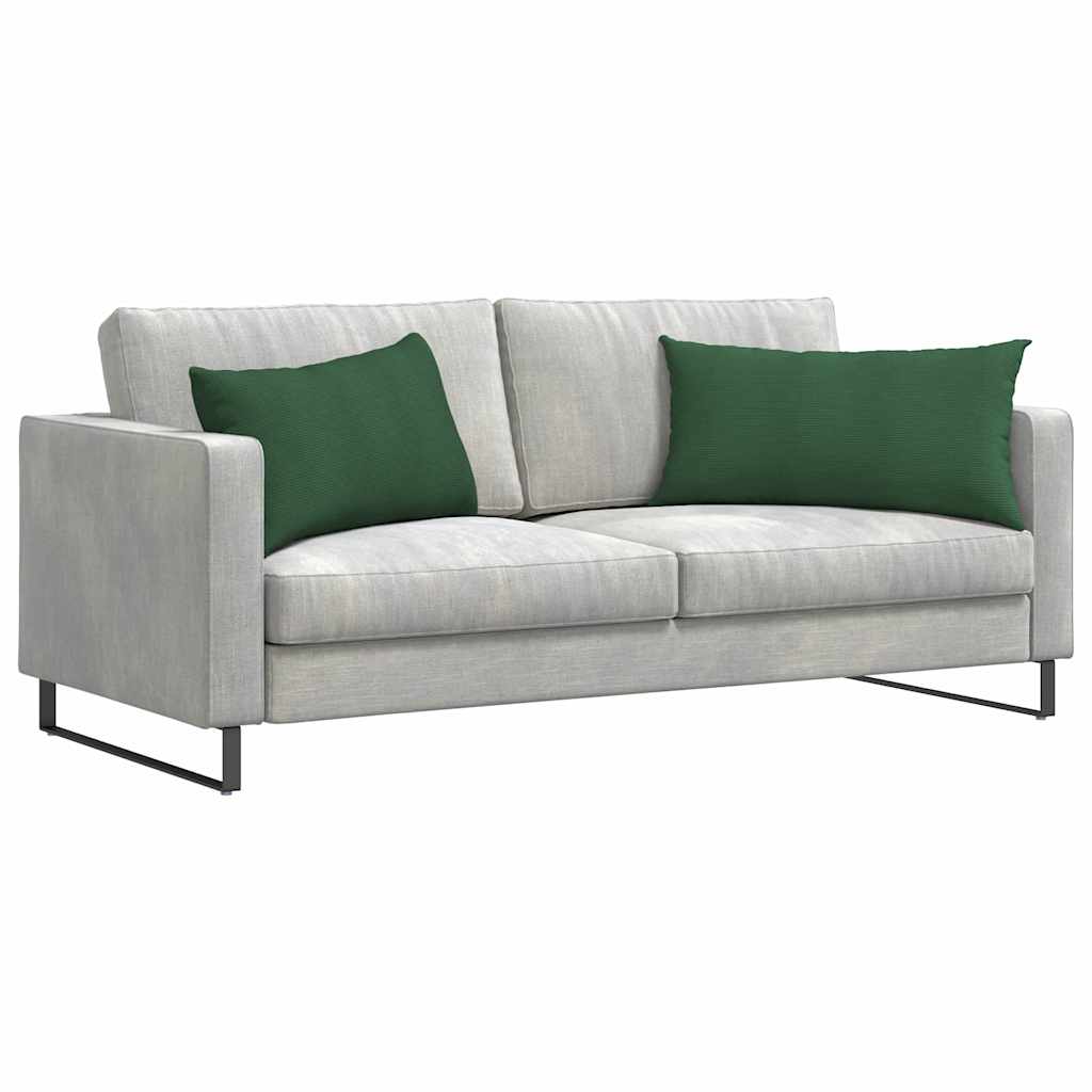 Kanapé párnák 2 pcs Sötétzöld 80 x 40 cm Bársonyos szövet