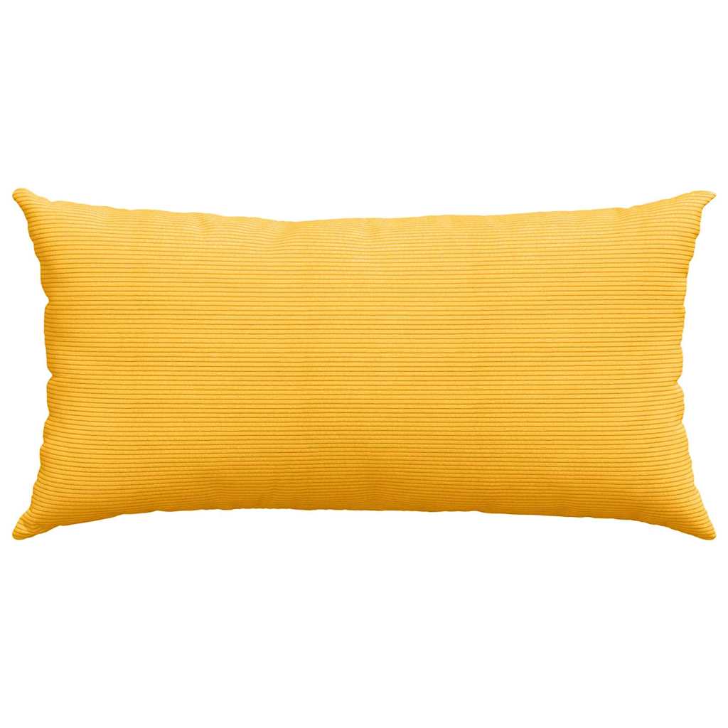 Kanapé párnák 2 pcs Világos sárga 80 x 40 cm Bársonyos szövet