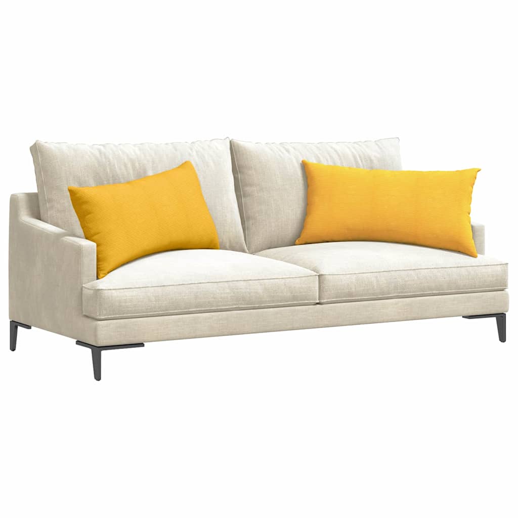 Kanapé párnák 2 pcs Világos sárga 80 x 40 cm Bársonyos szövet