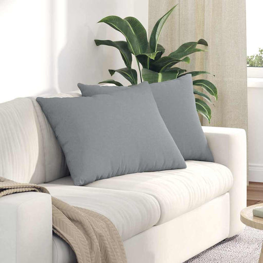 Kanapé párnák 2 pcs Világosszürke 70 x 50 cm szövet