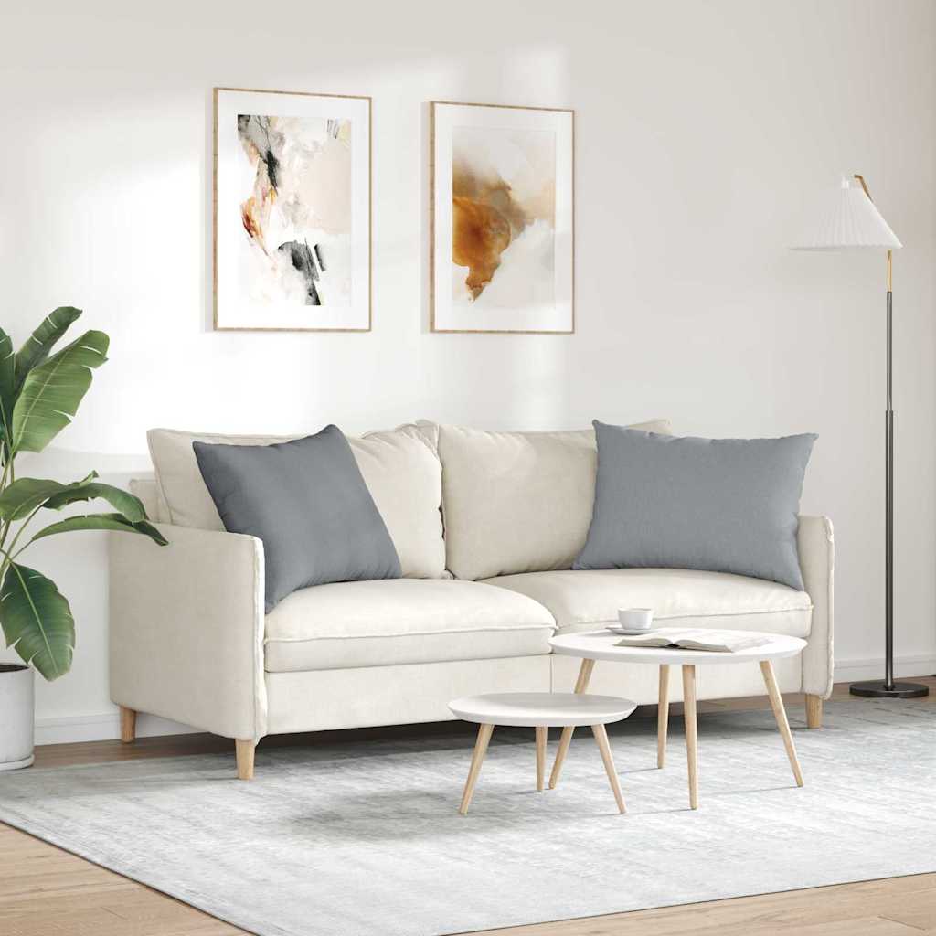 Kanapé párnák 2 pcs Világosszürke 70 x 50 cm szövet