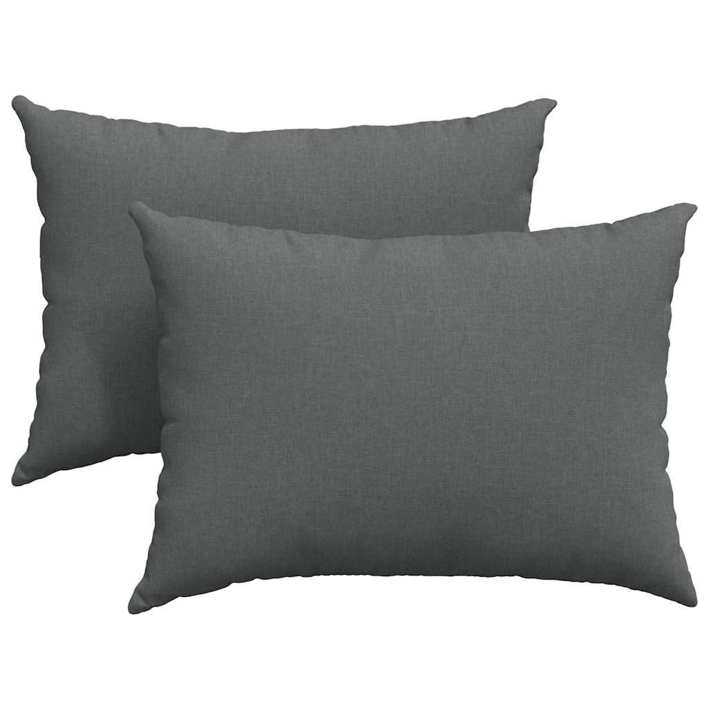 Kanapé párnák 2 pcs Sötétszürke 70 x 50 cm szövet