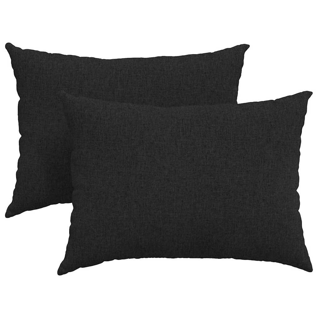 Kanapé párnák 2 pcs Fekete 70 x 50 cm szövet