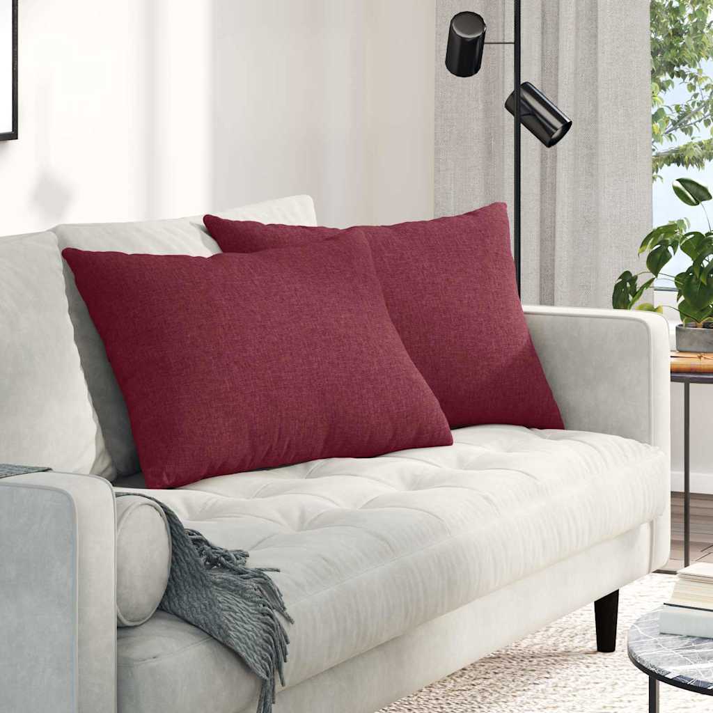 Kanapé párnák 2 pcs Bordó 70 x 50 cm szövet