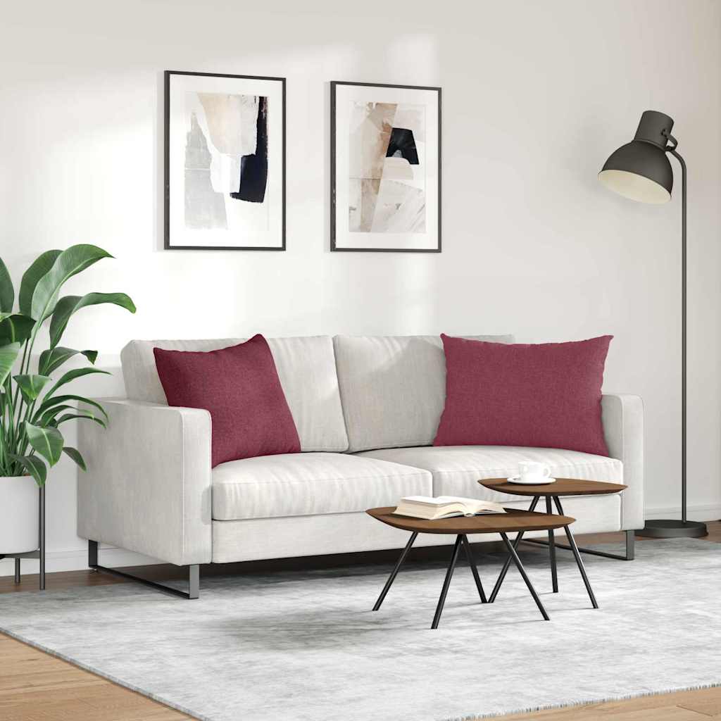 Kanapé párnák 2 pcs Bordó 70 x 50 cm szövet