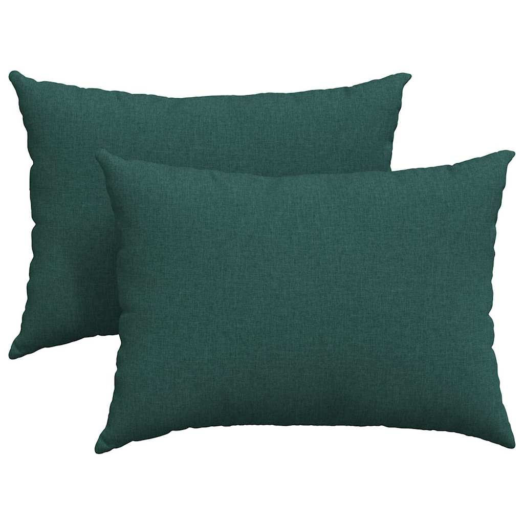 Kanapé párnák 2 pcs Sötétzöld 70 x 50 cm szövet