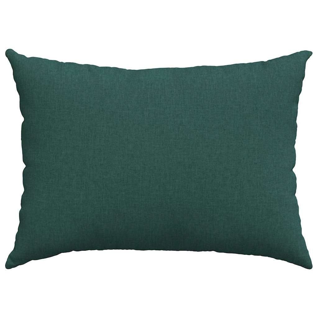 Kanapé párnák 2 pcs Sötétzöld 70 x 50 cm szövet