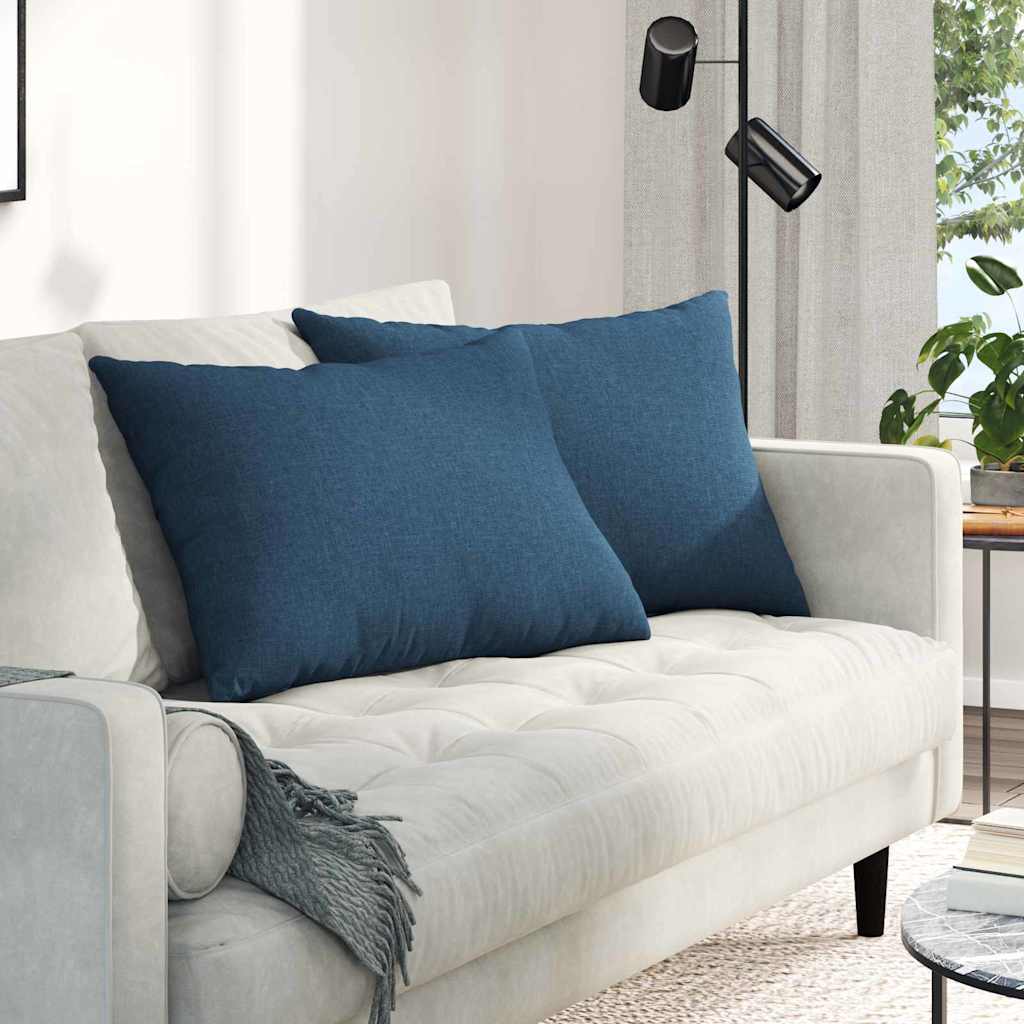 Kanapé párnák 2 pcs Kék 70 x 50 cm szövet