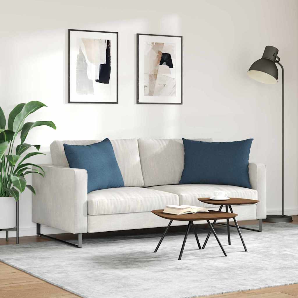 Kanapé párnák 2 pcs Kék 70 x 50 cm szövet