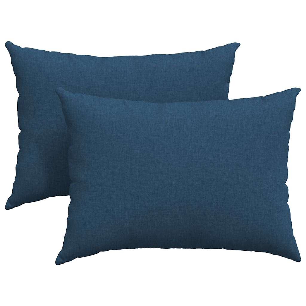 Kanapé párnák 2 pcs Kék 70 x 50 cm szövet