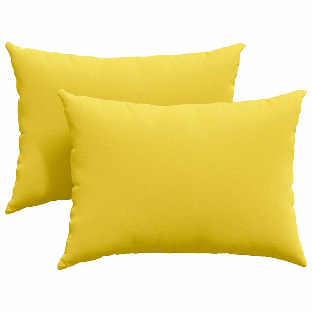 Kanapé párnák 2 pcs Világos sárga 70 x 50 cm szövet