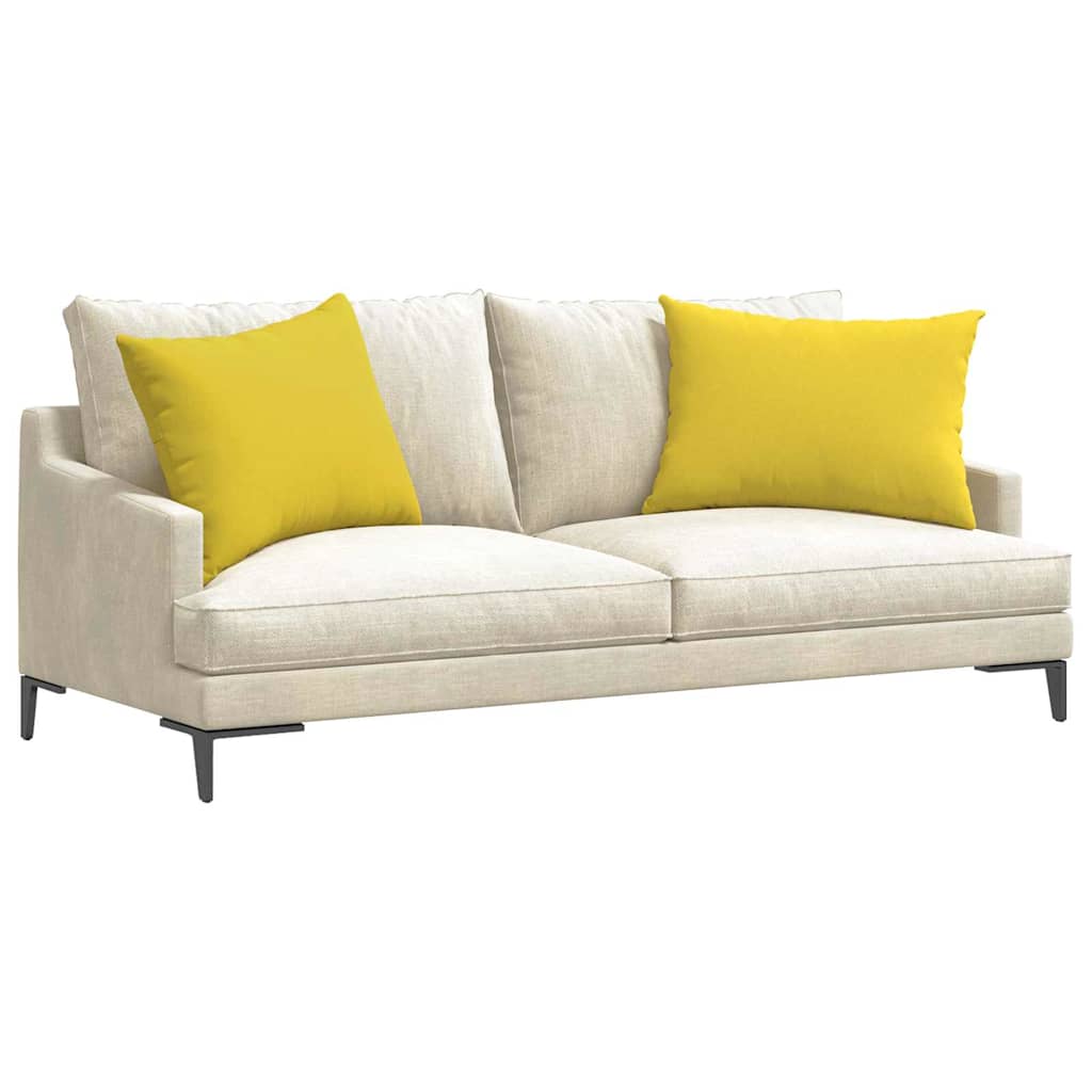 Kanapé párnák 2 pcs Világos sárga 70 x 50 cm szövet