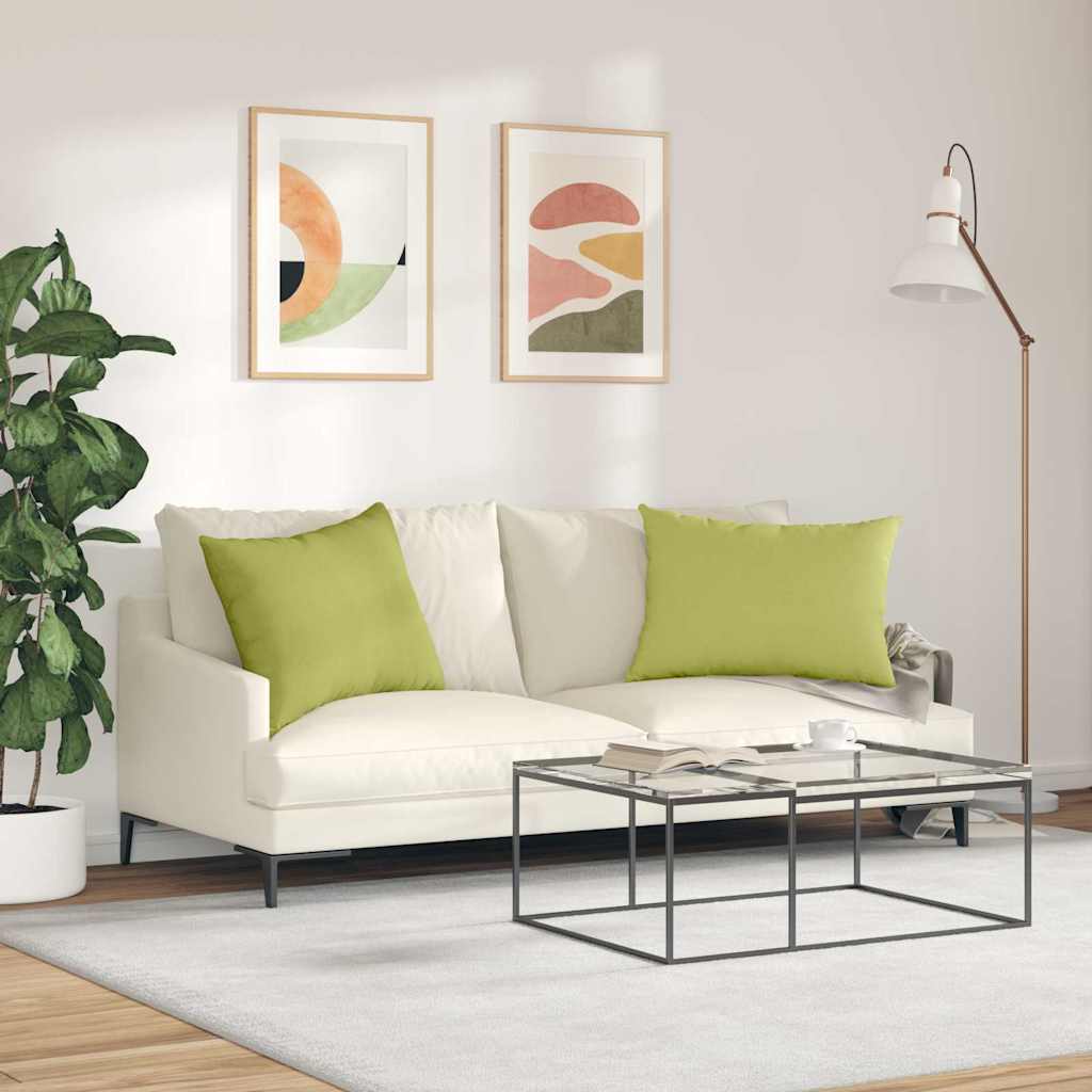 Kanapé párnák 2 pcs Világos zöld 70 x 50 cm szövet