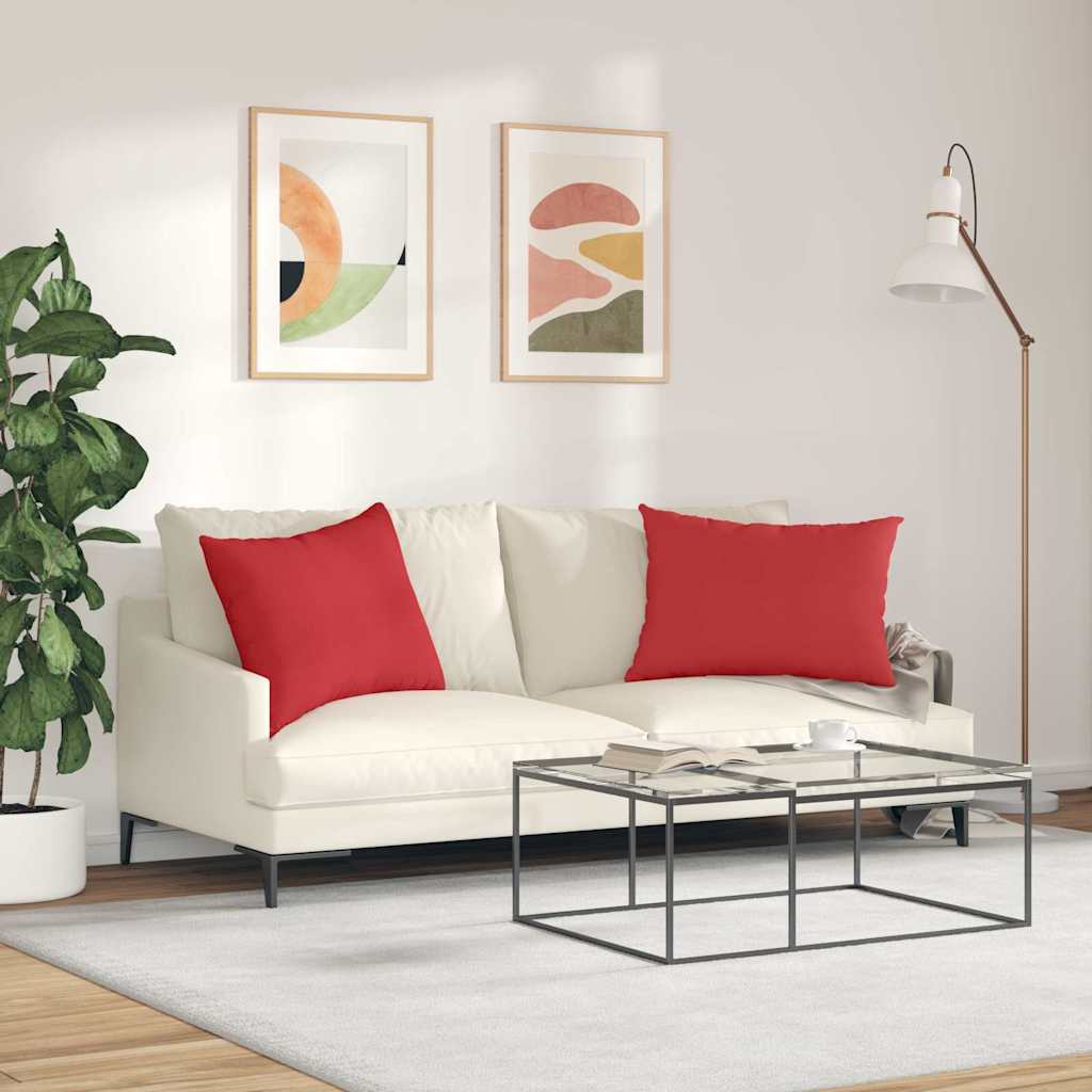Kanapé párnák 2 pcs Piros 70 x 50 cm szövet