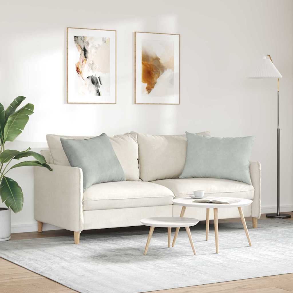 Kanapé párnák 2 pcs Világosszürke 70 x 50 cm Bársonyos szövet