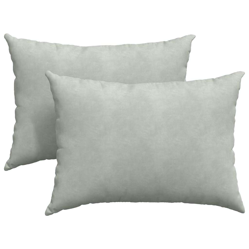Kanapé párnák 2 pcs Világosszürke 70 x 50 cm Bársonyos szövet