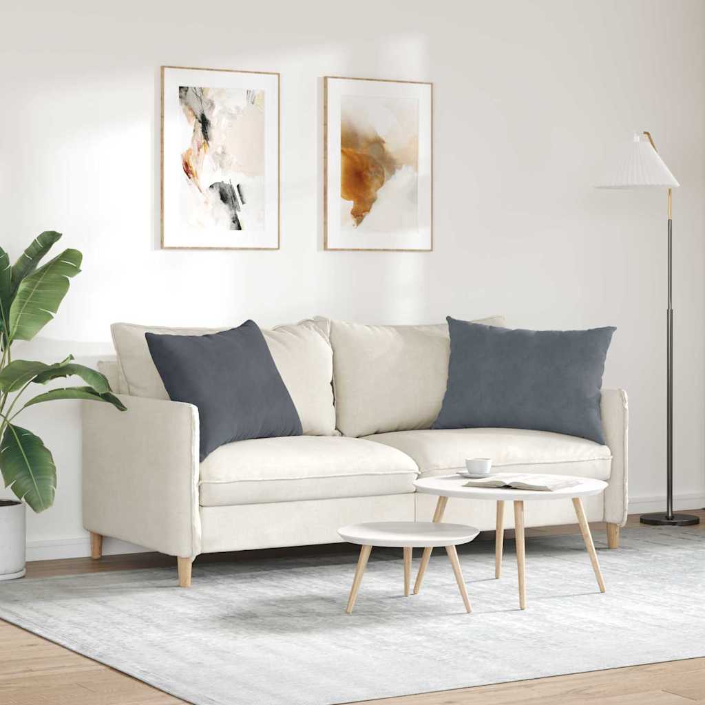 Kanapé párnák 2 pcs Sötétszürke 70 x 50 cm Bársonyos szövet