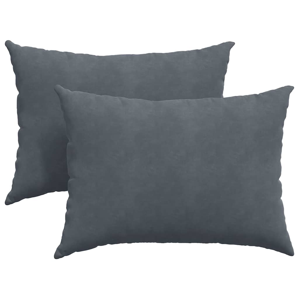 Kanapé párnák 2 pcs Sötétszürke 70 x 50 cm Bársonyos szövet