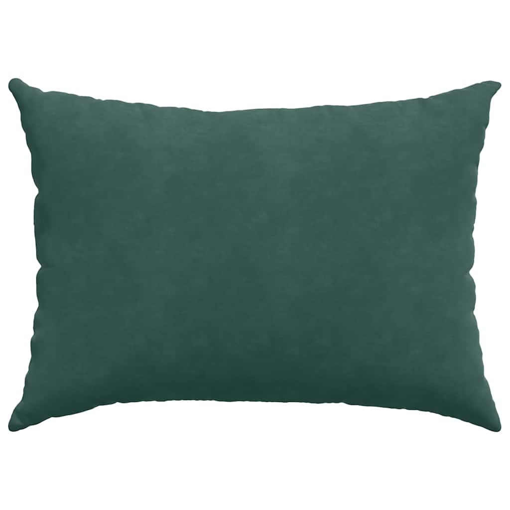 Kanapé párnák 2 pcs Sötétzöld 70 x 50 cm Bársonyos szövet