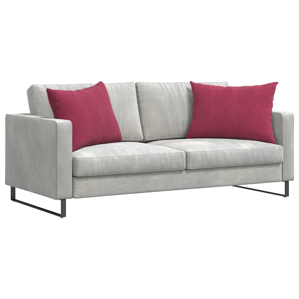 Kanapé párnák 2 pcs Bordó 70 x 50 cm Bársonyos szövet