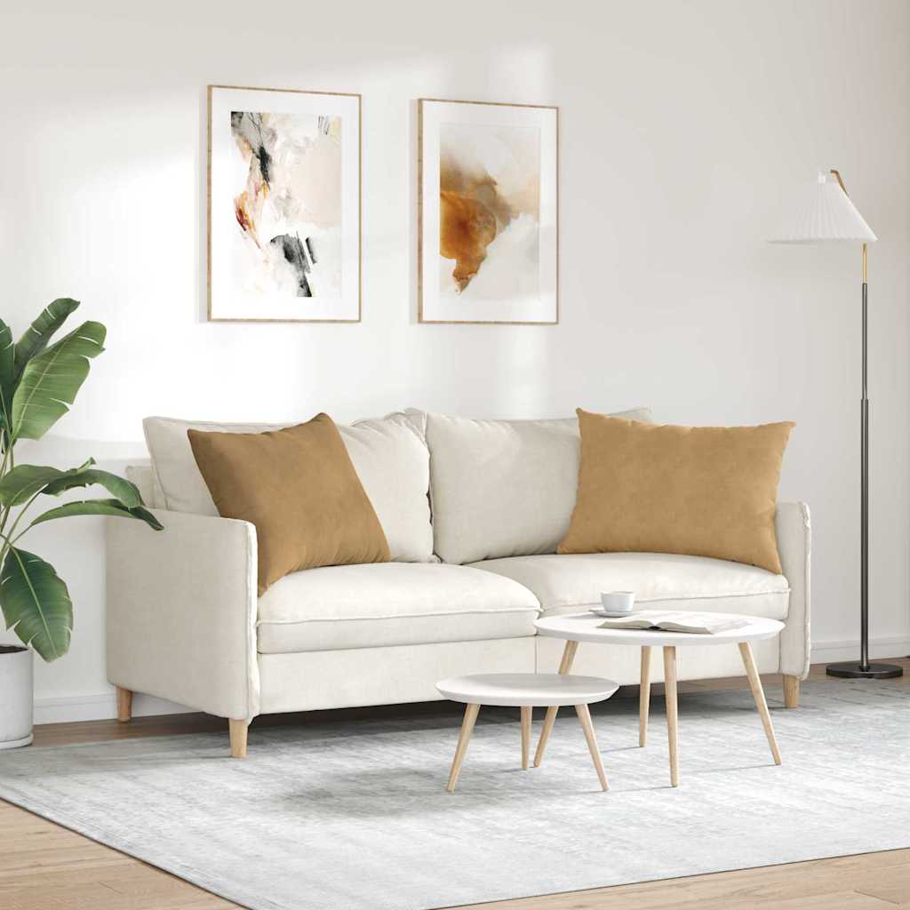 Kanapé párnák 2 pcs Barna 70 x 50 cm Bársonyos szövet