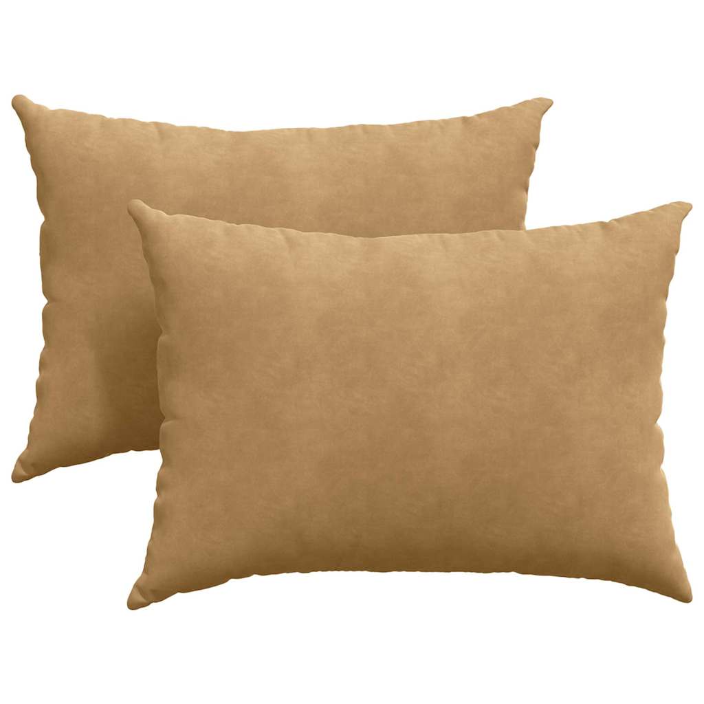 Kanapé párnák 2 pcs Barna 70 x 50 cm Bársonyos szövet