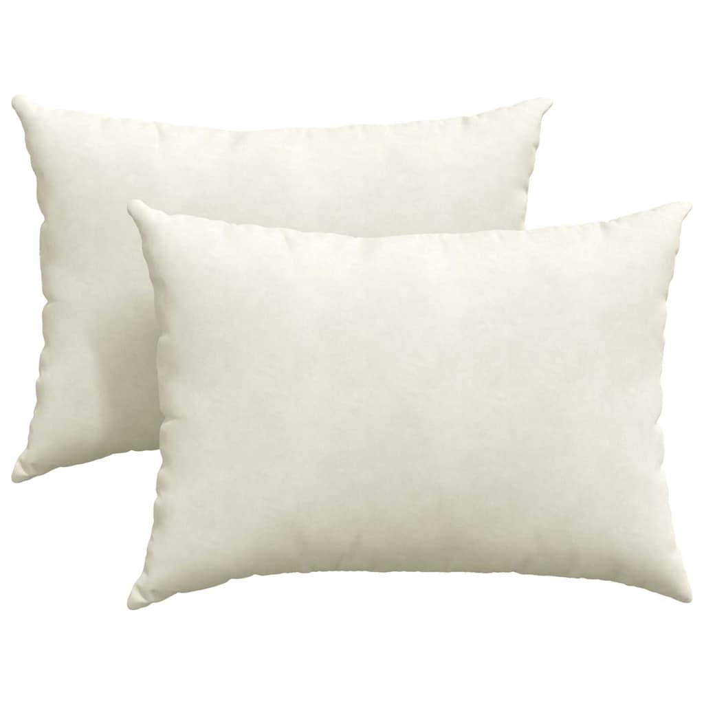Kanapé párnák 2 pcs Krém 70 x 50 cm Bársonyos szövet