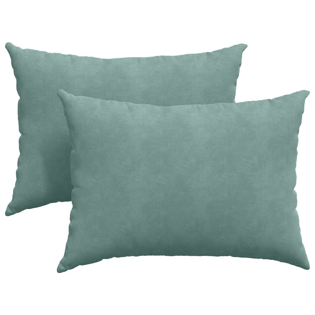 Kanapé párnák 2 pcs Tengeri Zöld 70 x 50 cm Bársonyos szövet
