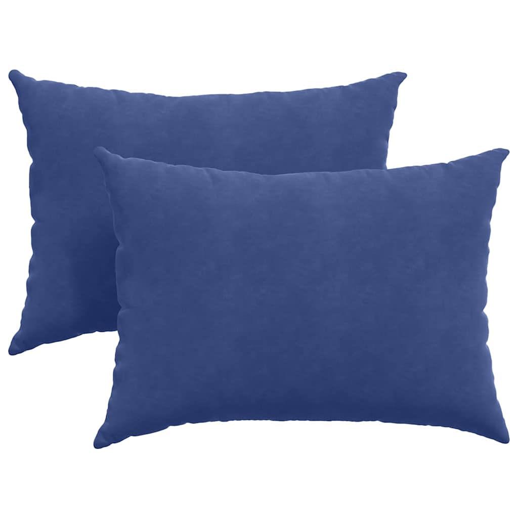 Kanapé párnák 2 pcs Rendőrségi kék 70 x 50 cm Bársonyos szövet