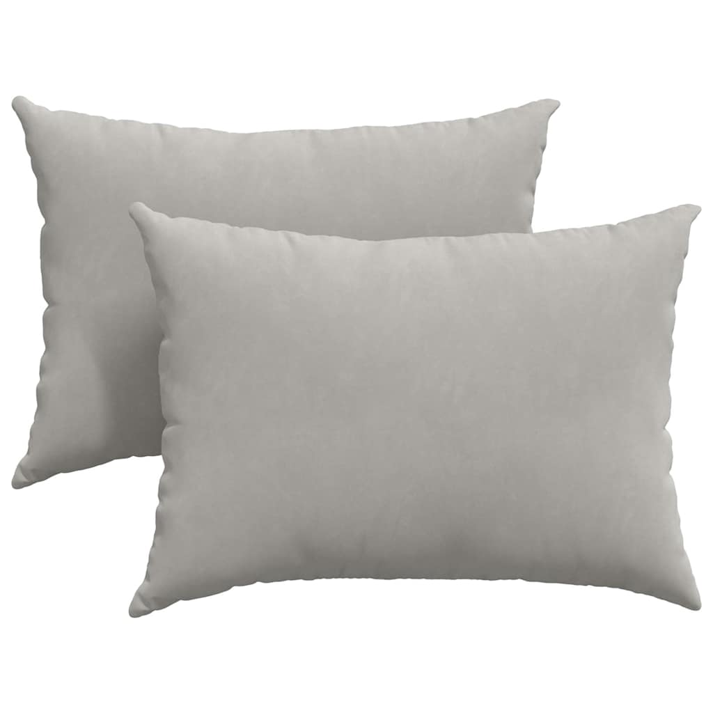Kanapé párnák 2 pcs Világosszürke 70 x 50 cm szövet