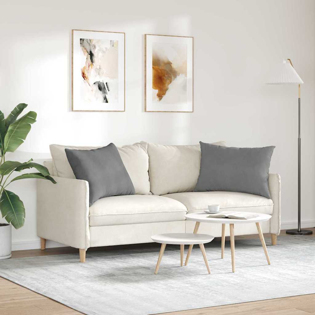 Kanapé párnák 2 pcs Sötétszürke 70 x 50 cm szövet