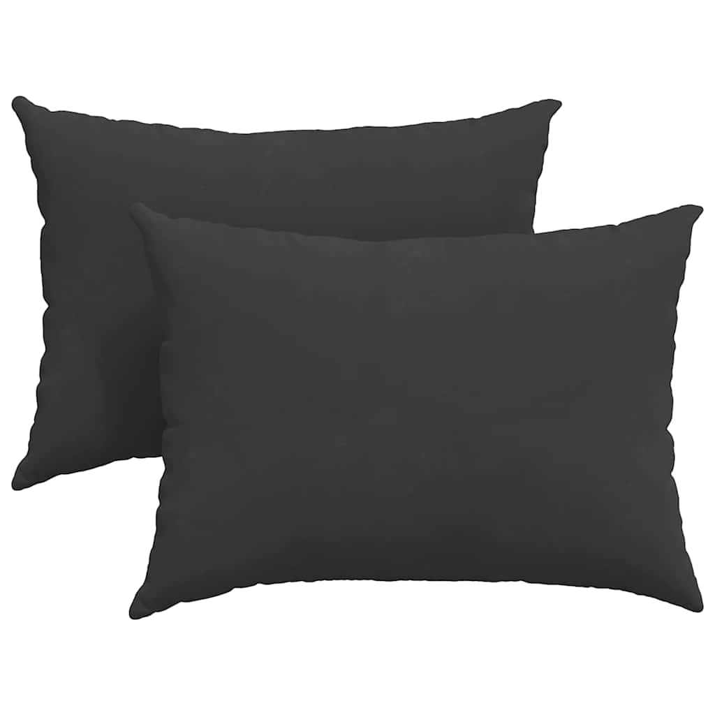 Kanapé párnák 2 pcs Fekete 70 x 50 cm szövet