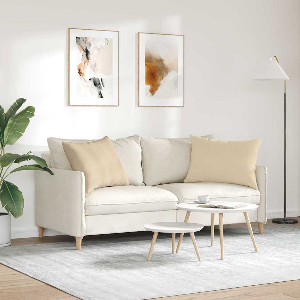 Kanapé párnák 2 pcs Krém 70 x 50 cm szövet