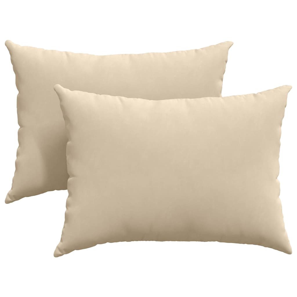 Kanapé párnák 2 pcs Krém 70 x 50 cm szövet